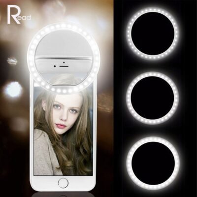 LED Selfie Ring Light USB Charge Fill Light Mobile Phone Lens Luminous Lamps Clip Ring for
