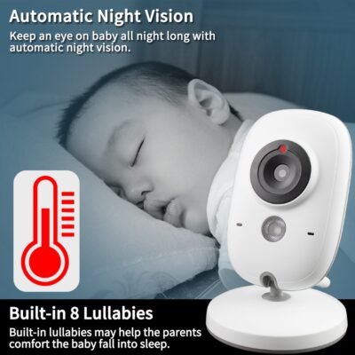 3 2 inch Wireless Video Color Baby Monitor High Resolution Baby Nanny Security Camera Night Vision 1