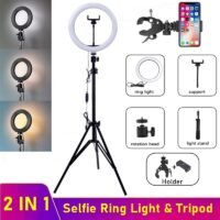 Dimmable LED Selfie Ring Fill Light Phone Camera Led Ring Lamp With Tripod For Makeup Video