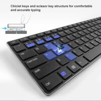 Rapoo 9300M Multi Mode Wireless Keyboard Mouse Combo Easy Switch Bluetooth 2 4G Connects to 3 5