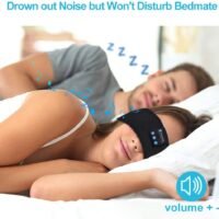 Bluetooth Sleeping Headphones Headband Thin Soft Elastic Comfortable Wireless Music Headphones Eye Mask for Side Sleeper 1