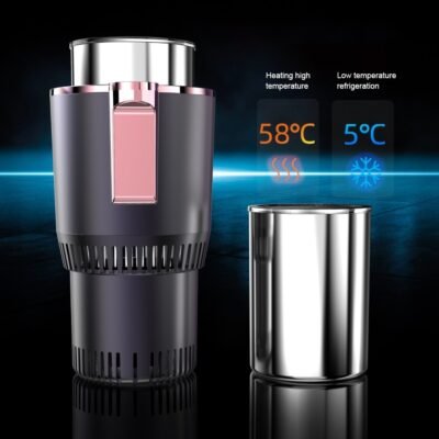 Touch Screen Cooling Beverage Drinks Cans Smart Car Cup Holder Cooler Warmer Auto Cup Drink Holder 2