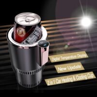 Touch Screen Cooling Beverage Drinks Cans Smart Car Cup Holder Cooler Warmer Auto Cup Drink Holder