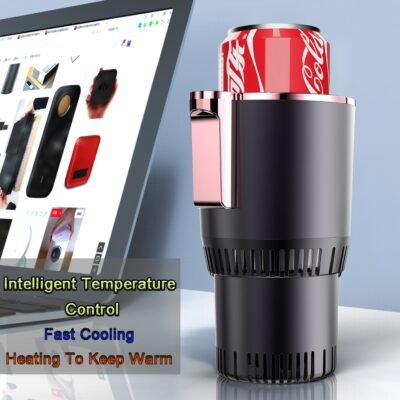 Touch Screen Cooling Beverage Drinks Cans Smart Car Cup Holder Cooler Warmer Auto Cup Drink Holder 3