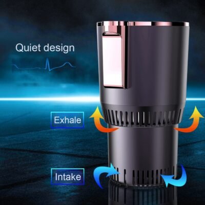 Touch Screen Cooling Beverage Drinks Cans Smart Car Cup Holder Cooler Warmer Auto Cup Drink Holder 4