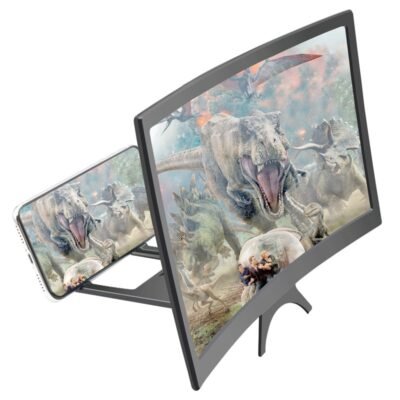 12 inch Large Screen 3D HD Amplifier Curved Screen Mobile Phone Screen Magnifier for Smartphone Stand 2
