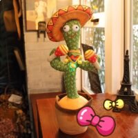 Talking Dancing Cactus USB Charging Shake Plush Toy Lovely Childhood Education Doll Repeat Home Decor Decoration 2