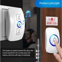 Wireless Doorbell Home Smart Music Plug in Doorbell Elderly Pager With Battery F51 Single Button Security 2